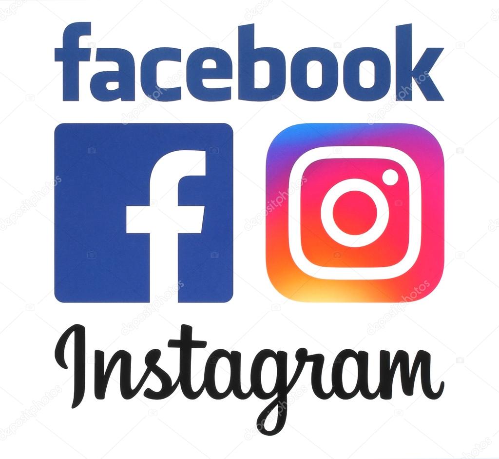 instagram and facebook logo for business cards 2