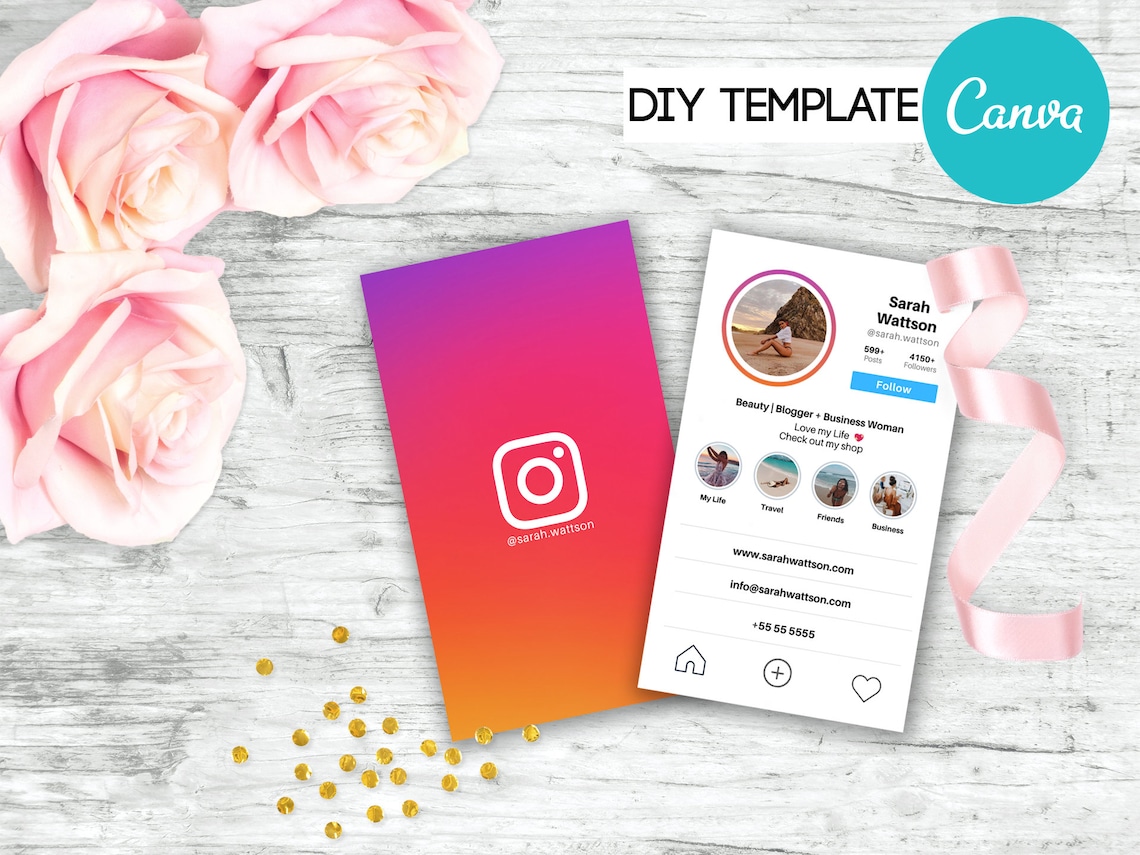 instagram on business cards 1