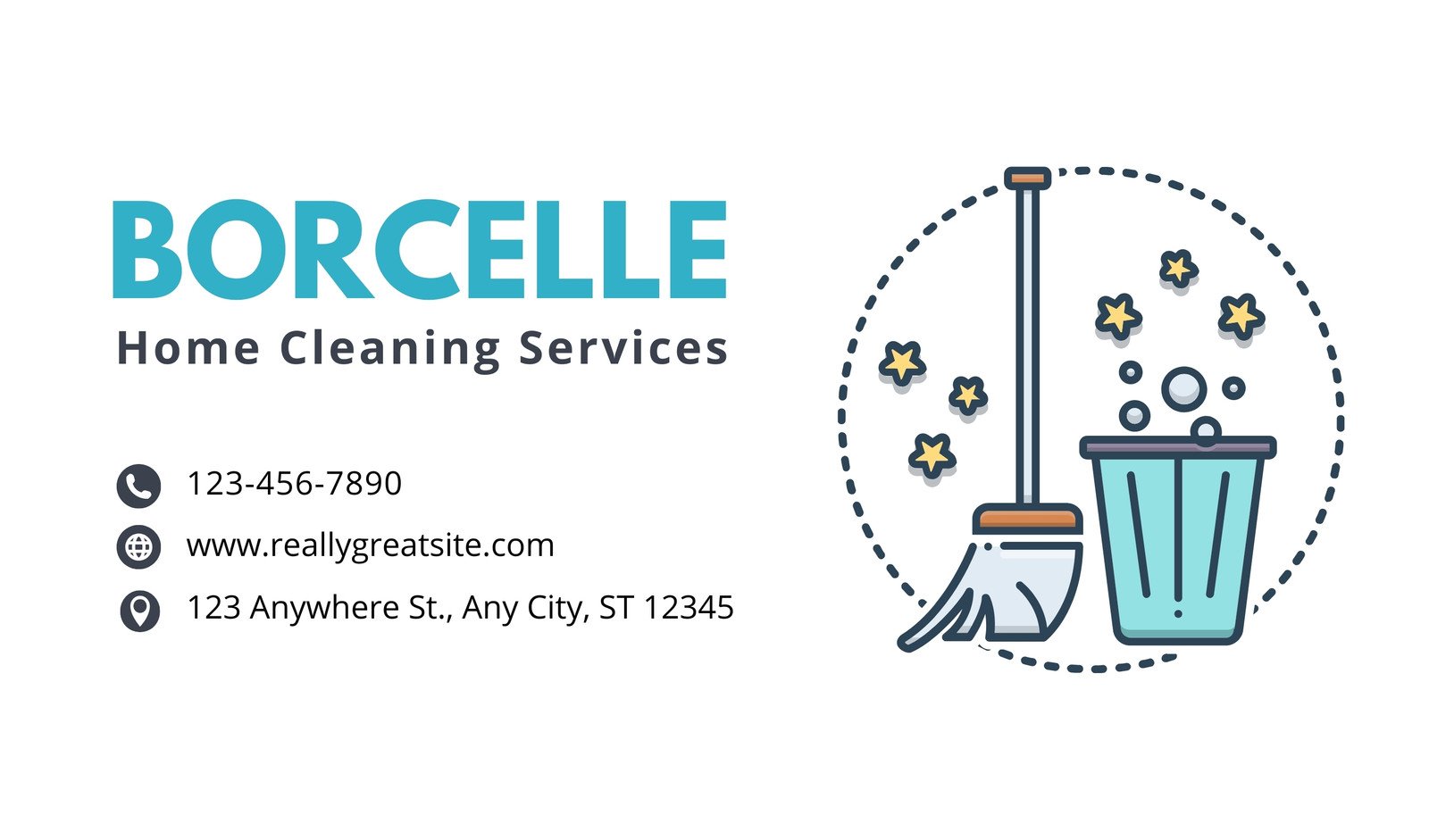 janitorial services business cards 1