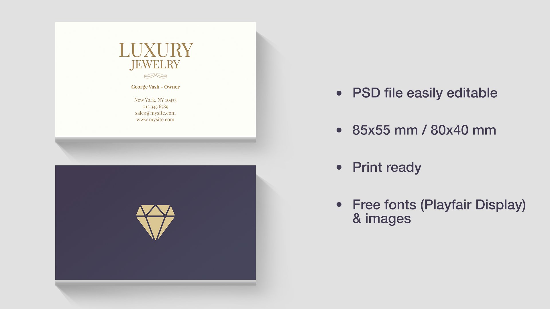 jewelry business cards templates 4