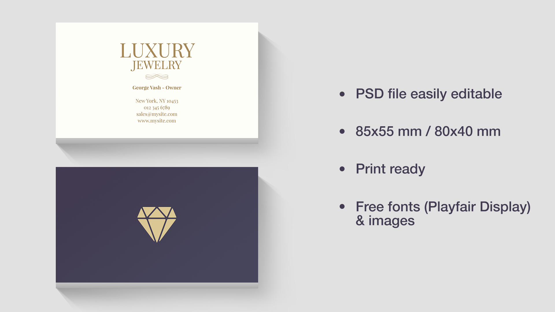 jewelry business cards templates free 4