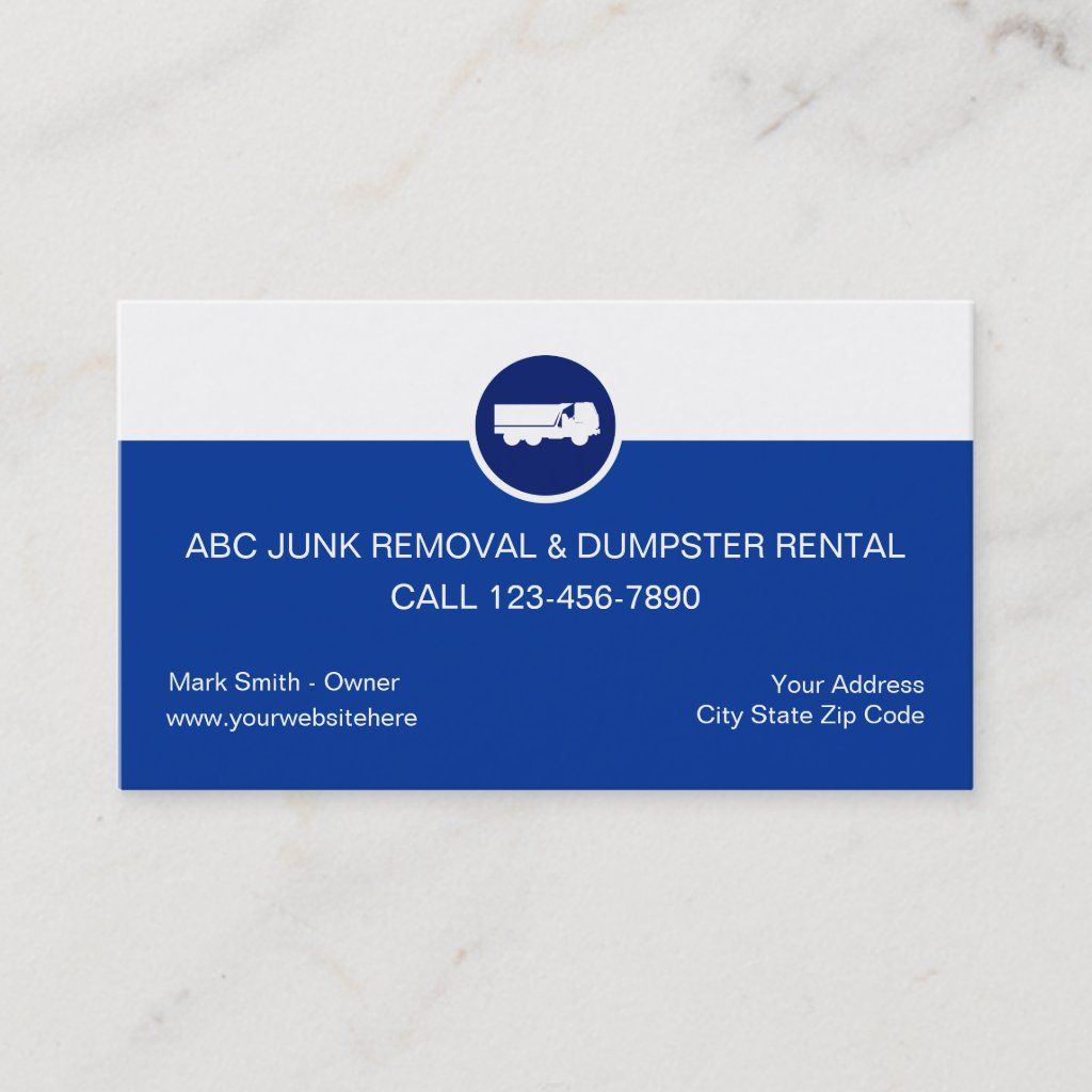 junk removal business cards 2