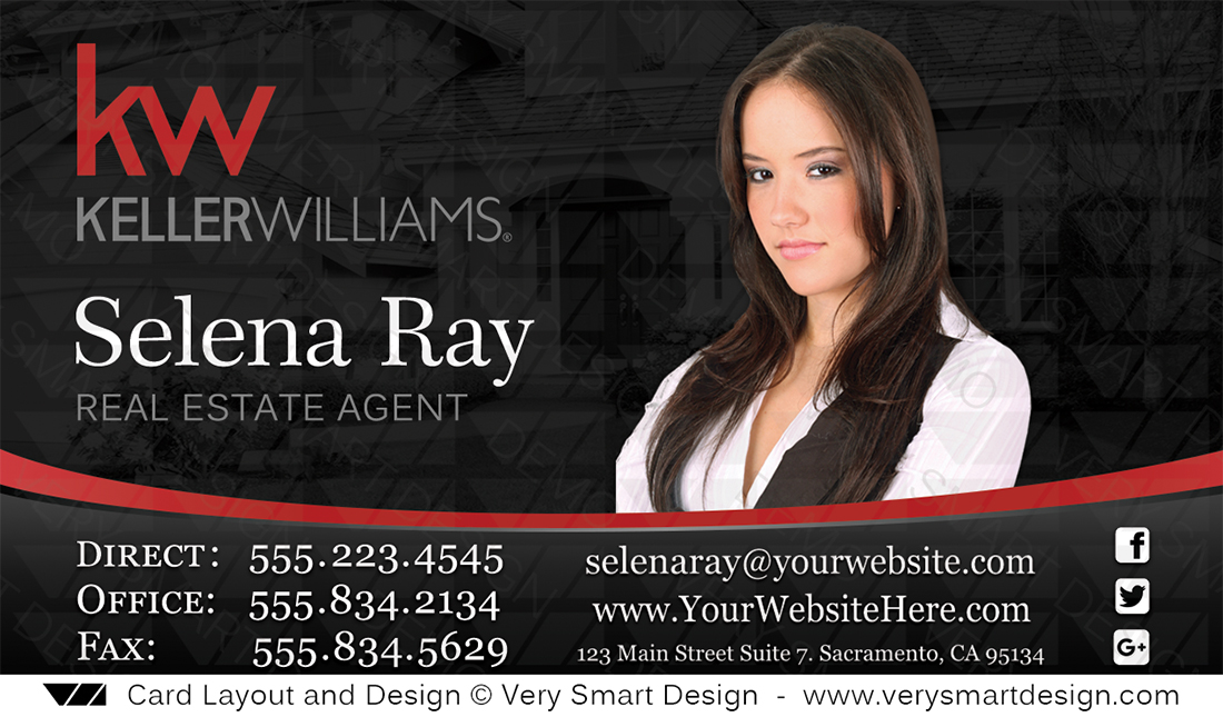 keller williams real estate business cards 2