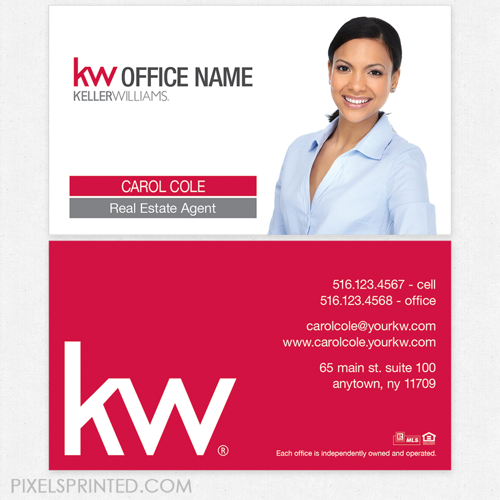 keller williams real estate business cards 3