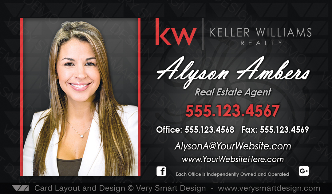 keller williams real estate business cards 4