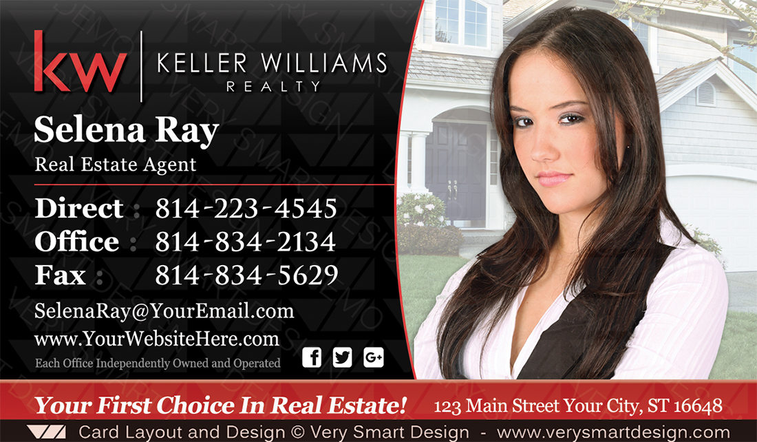 keller williams real estate business cards 6