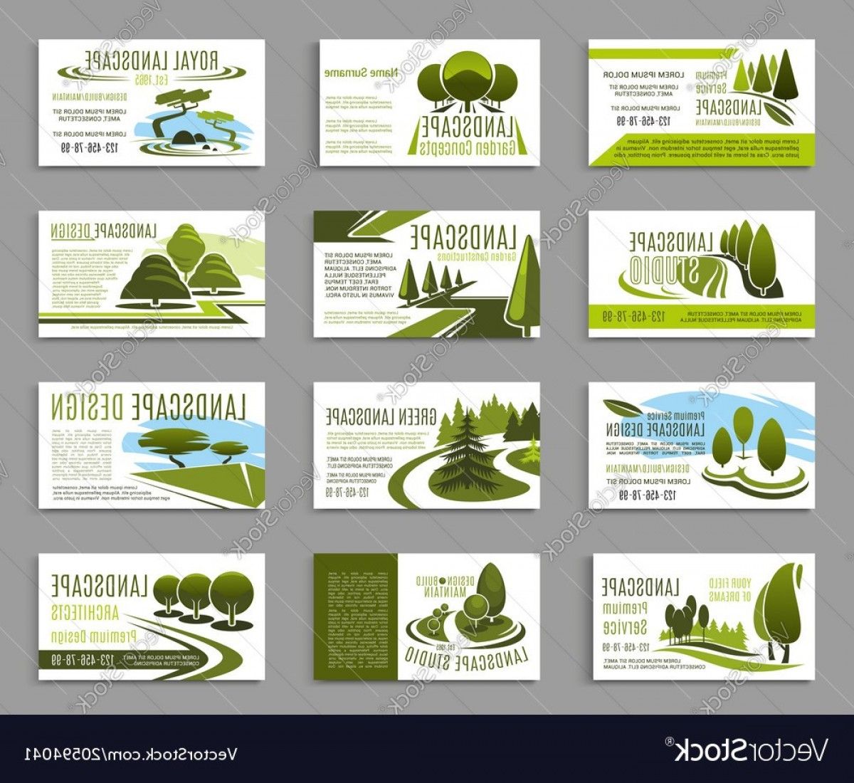 landscape business cards templates free 4
