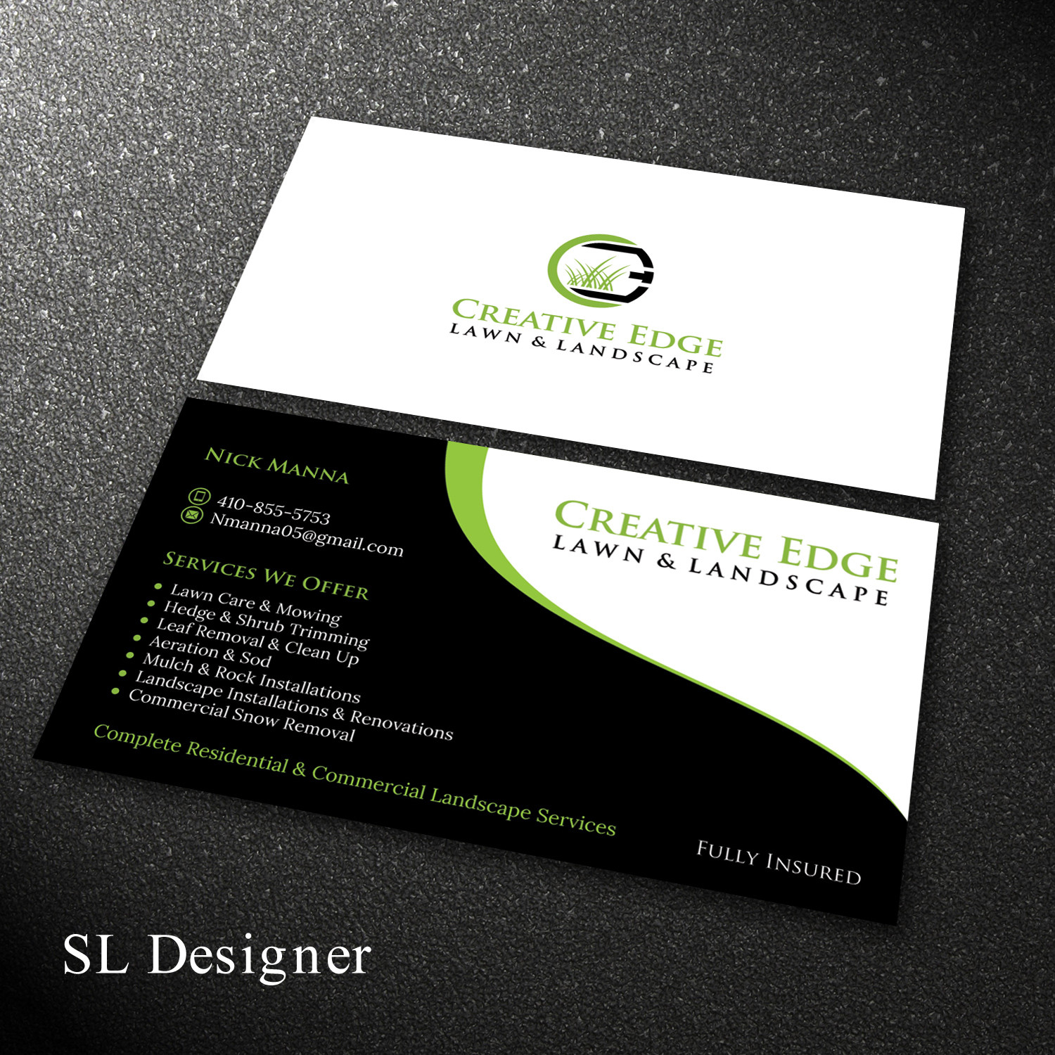 landscaping business cards templates 1