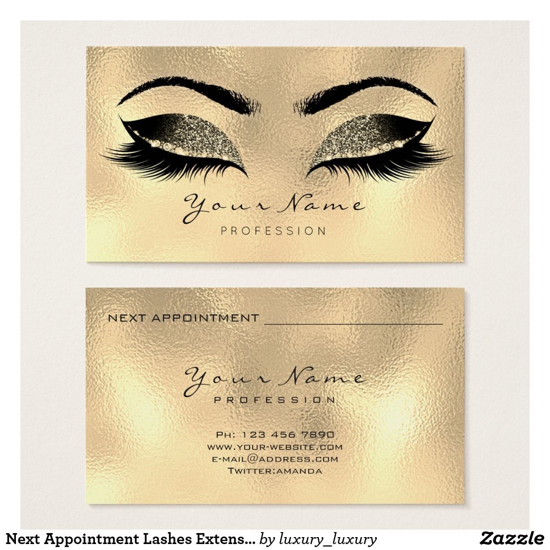 lash business cards ideas 5