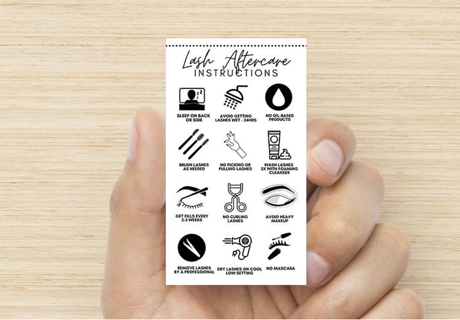 lash extensions business cards 2