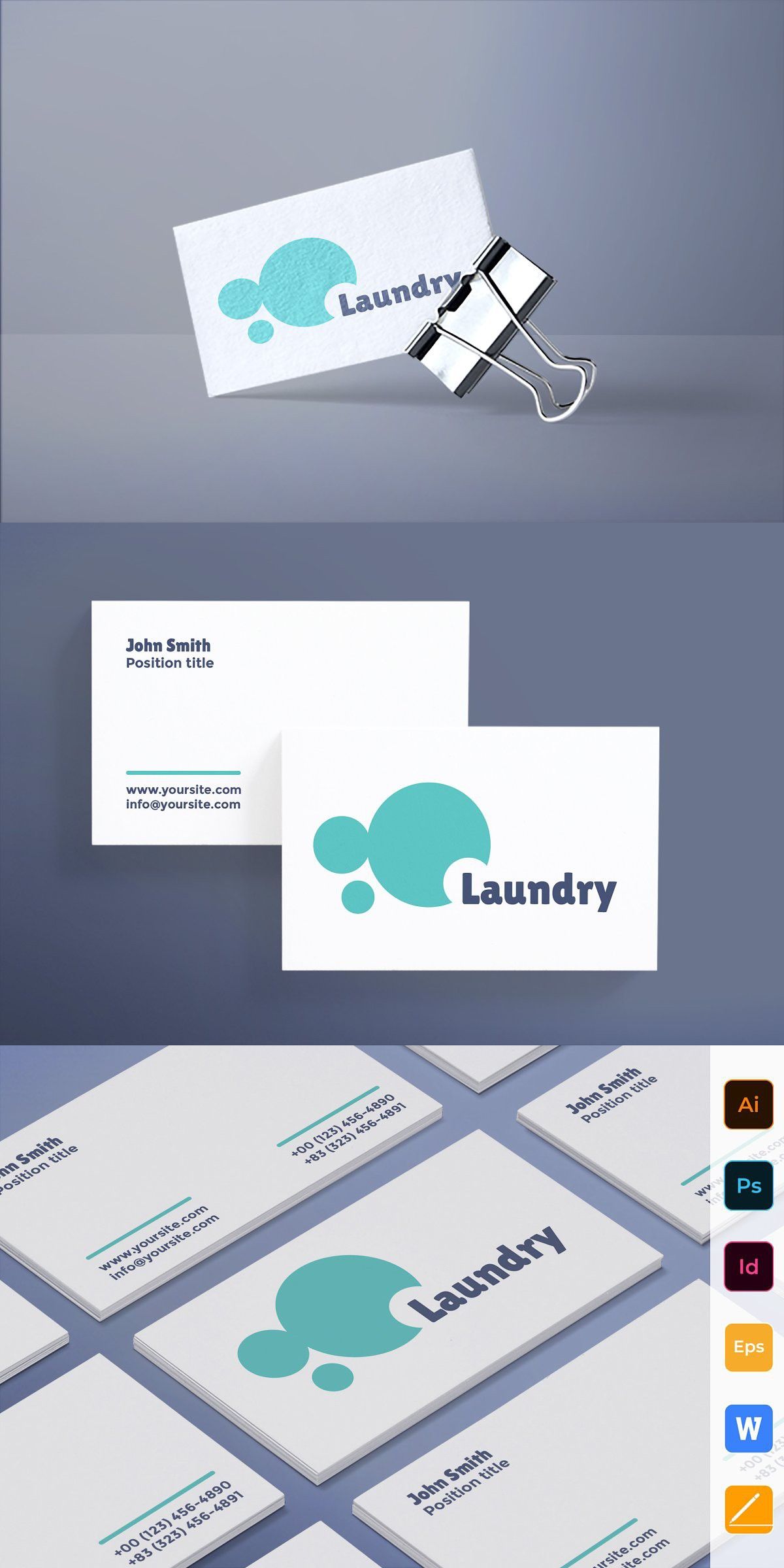 laundry business cards 2