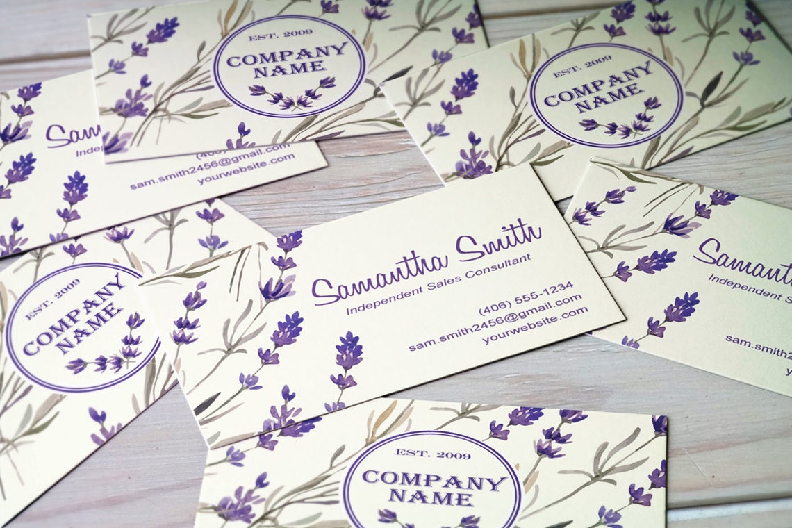 lavender business cards 1