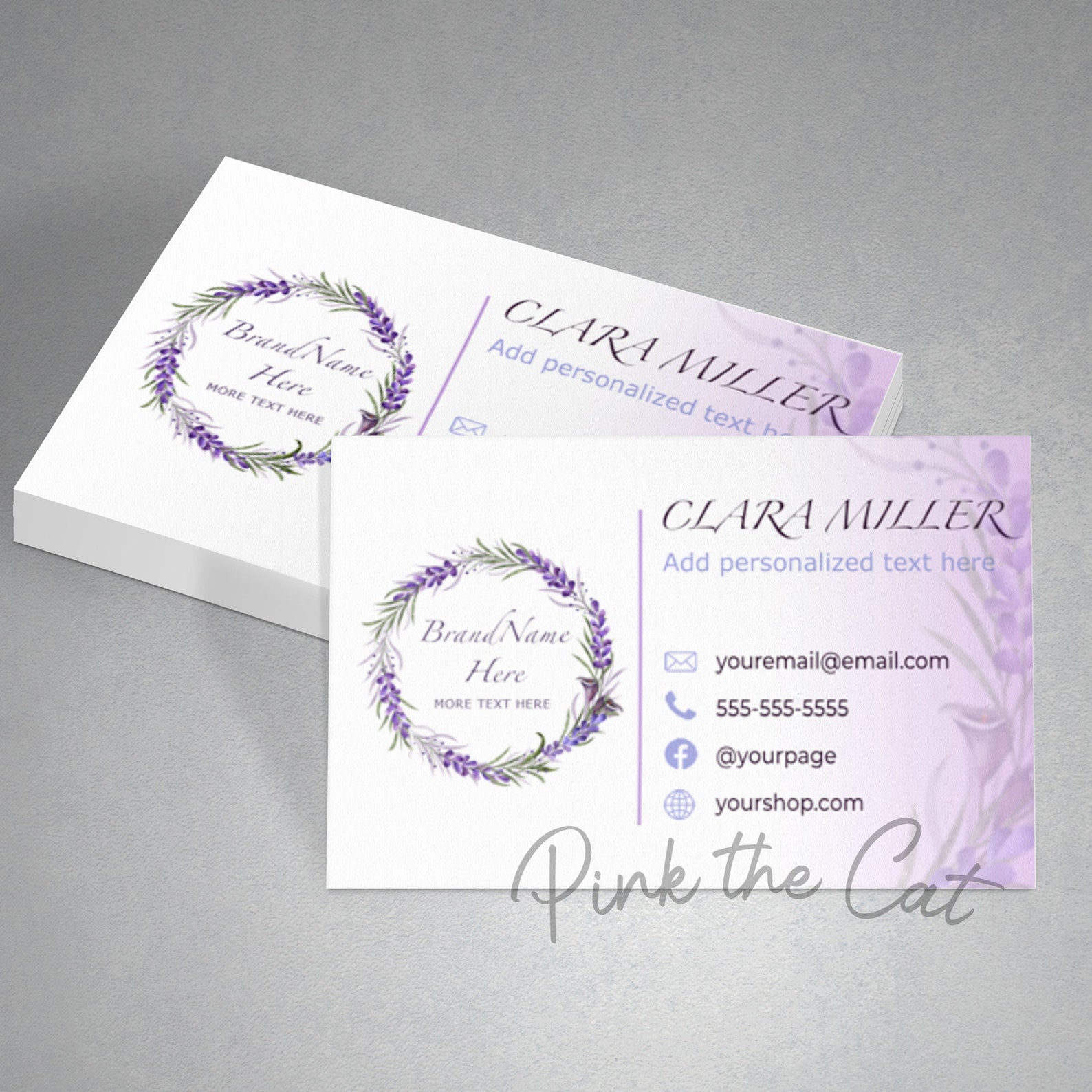 lavender business cards 2