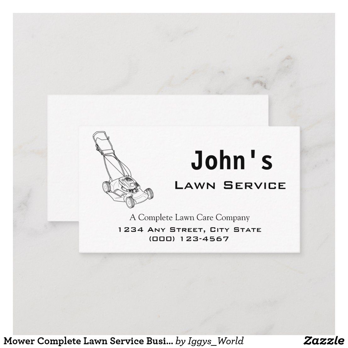 lawn mower business cards 3