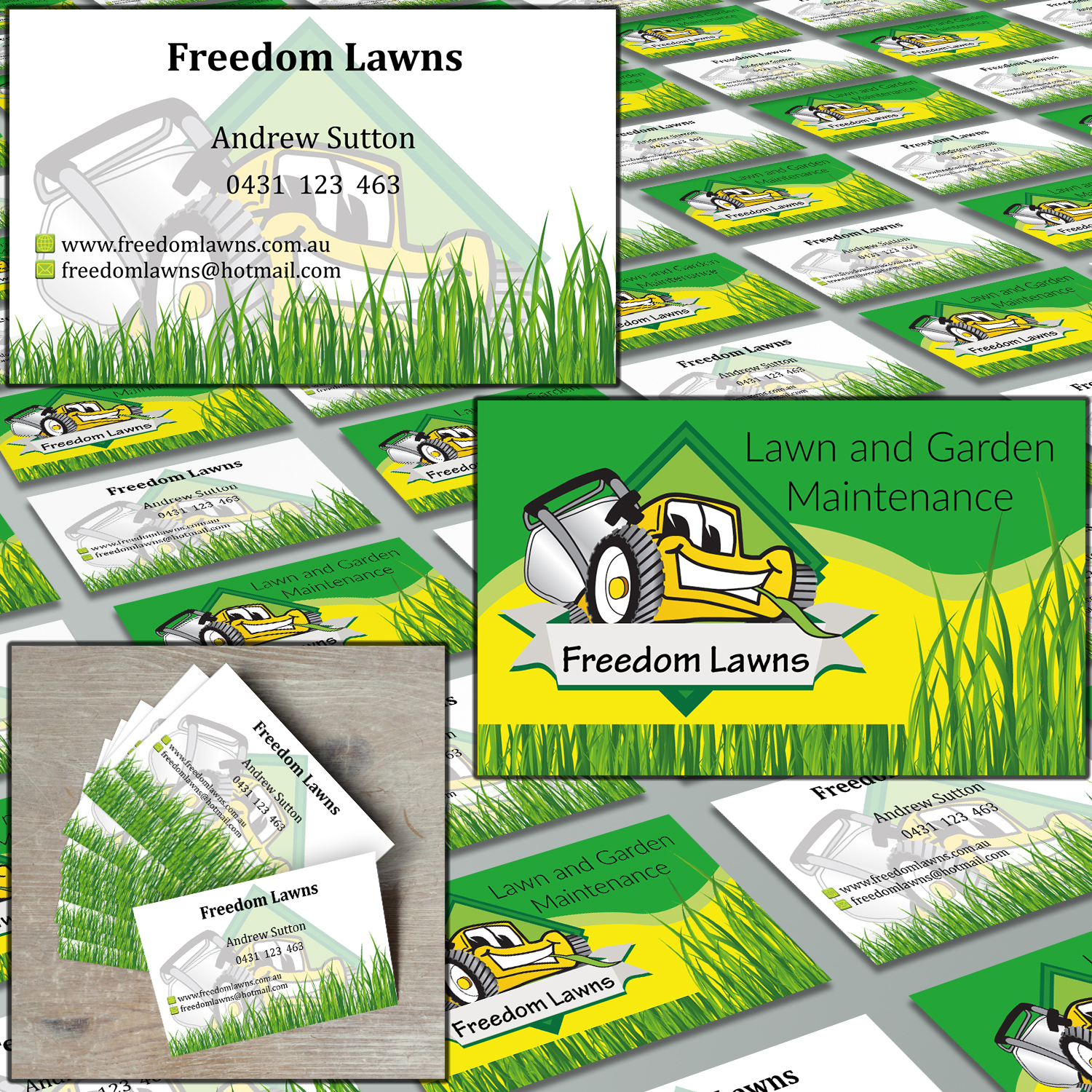 lawn mowing business cards 1