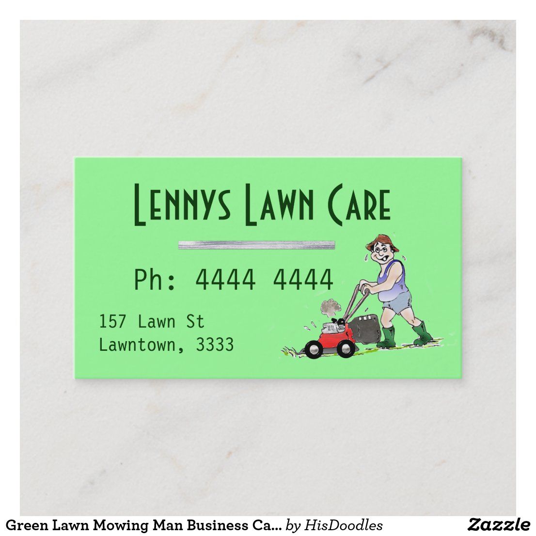 lawn mowing lawn care business cards 5