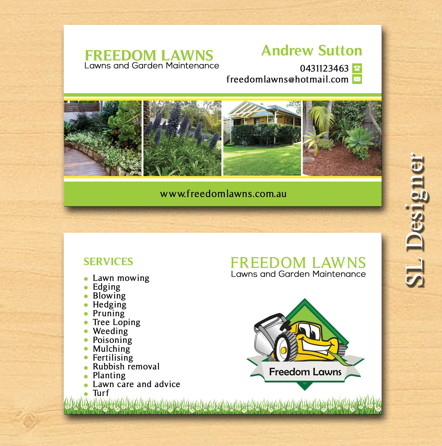 lawn services business cards 1