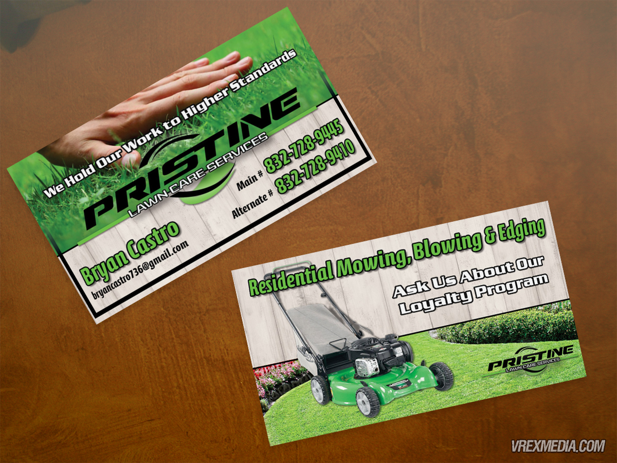 lawn services business cards 3
