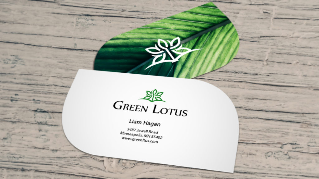 leaf shaped business cards 1