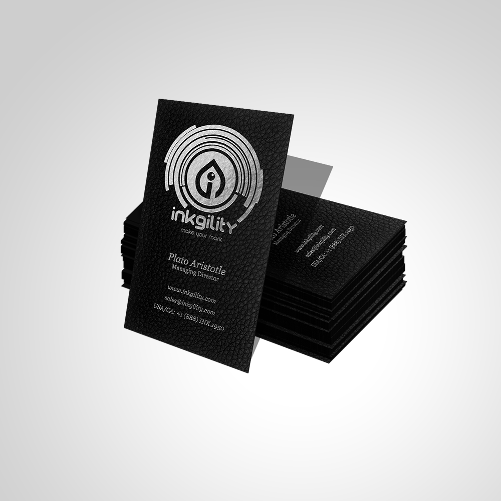 leather business cards 1