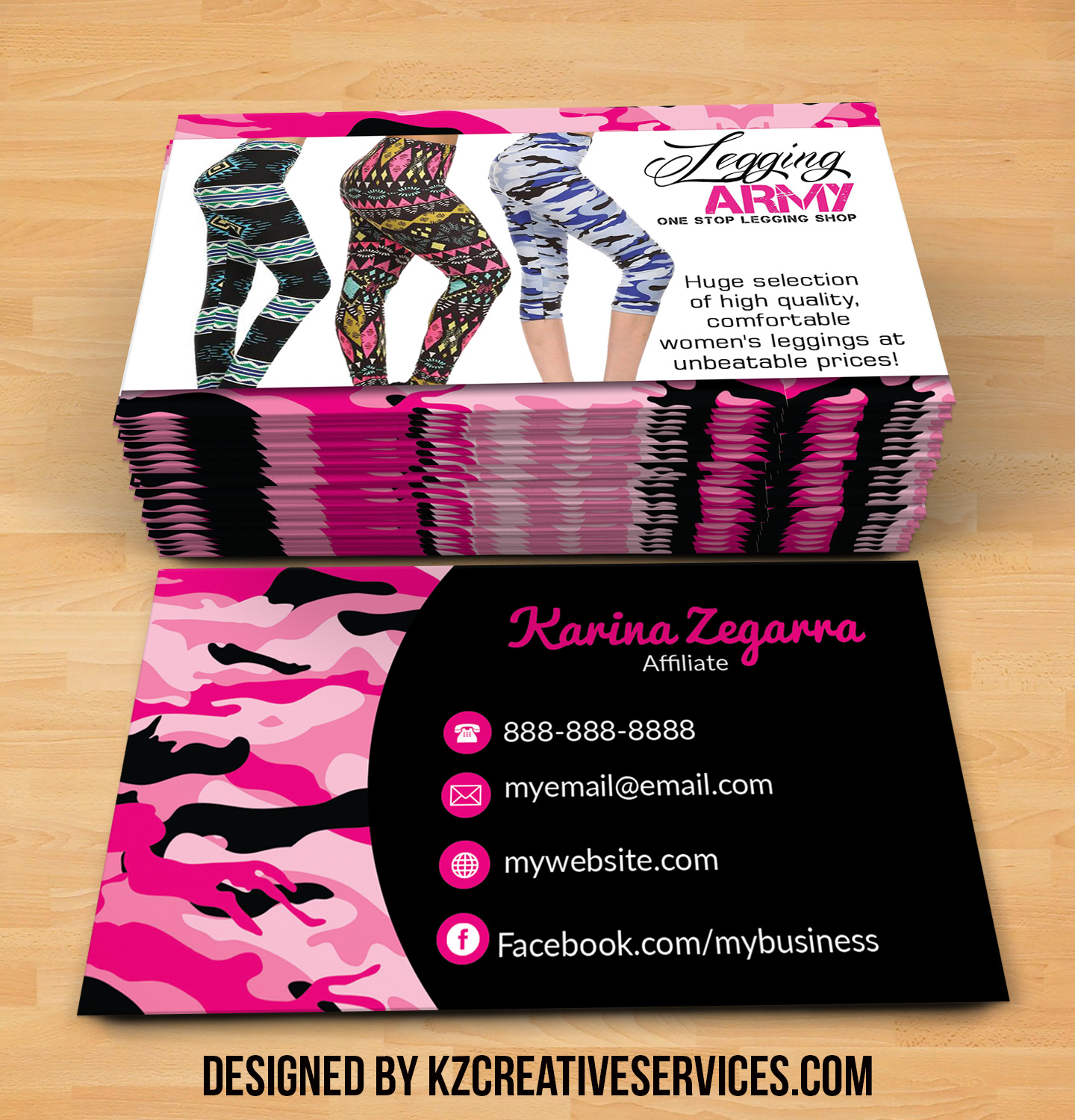 legging army business cards 1
