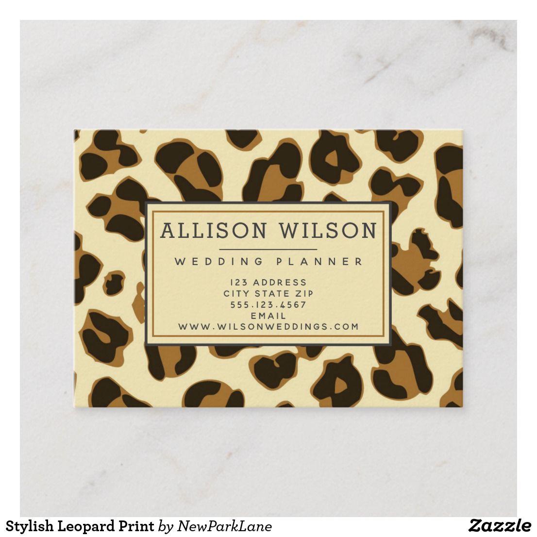leopard print business cards 1