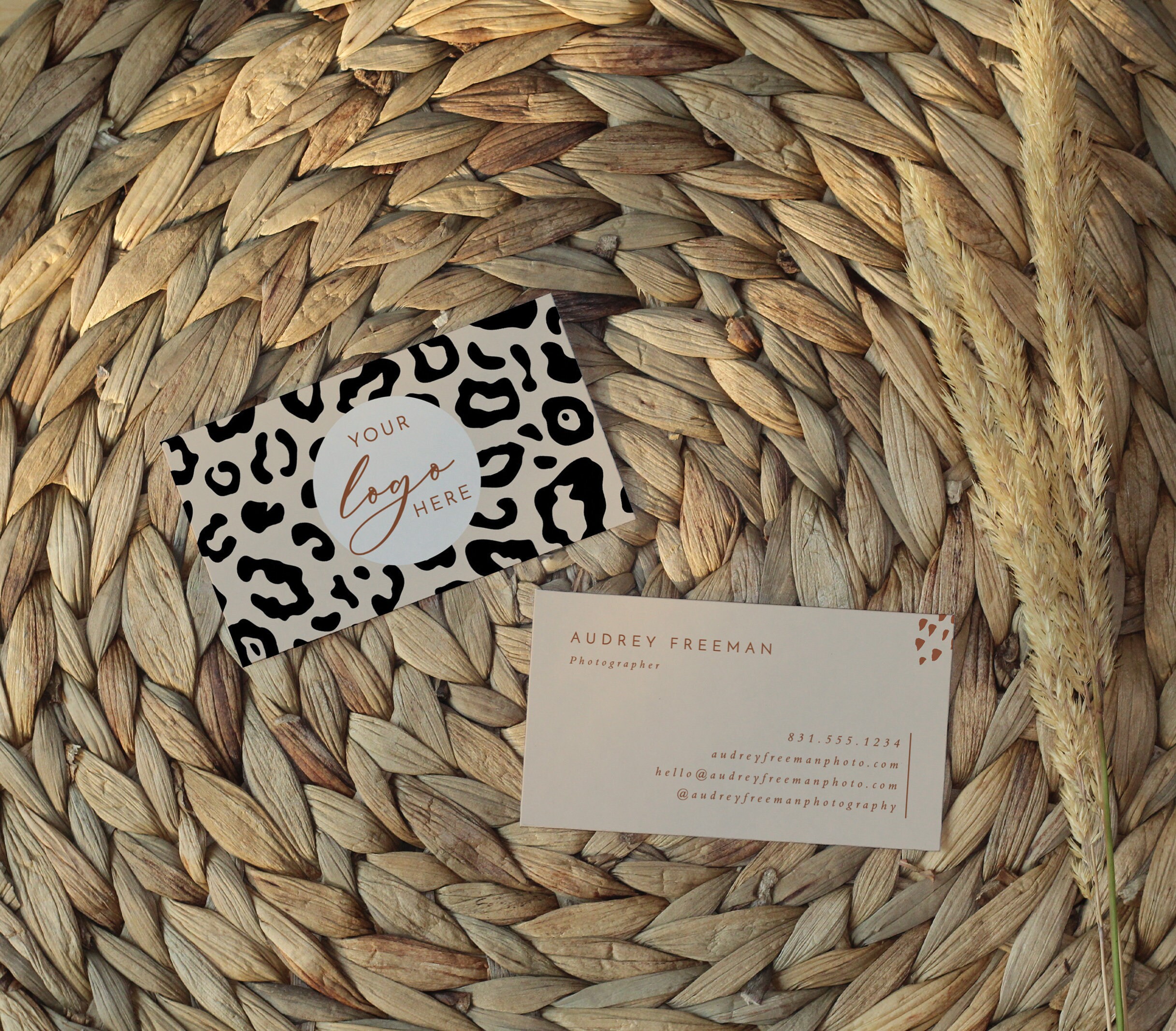leopard print business cards 3