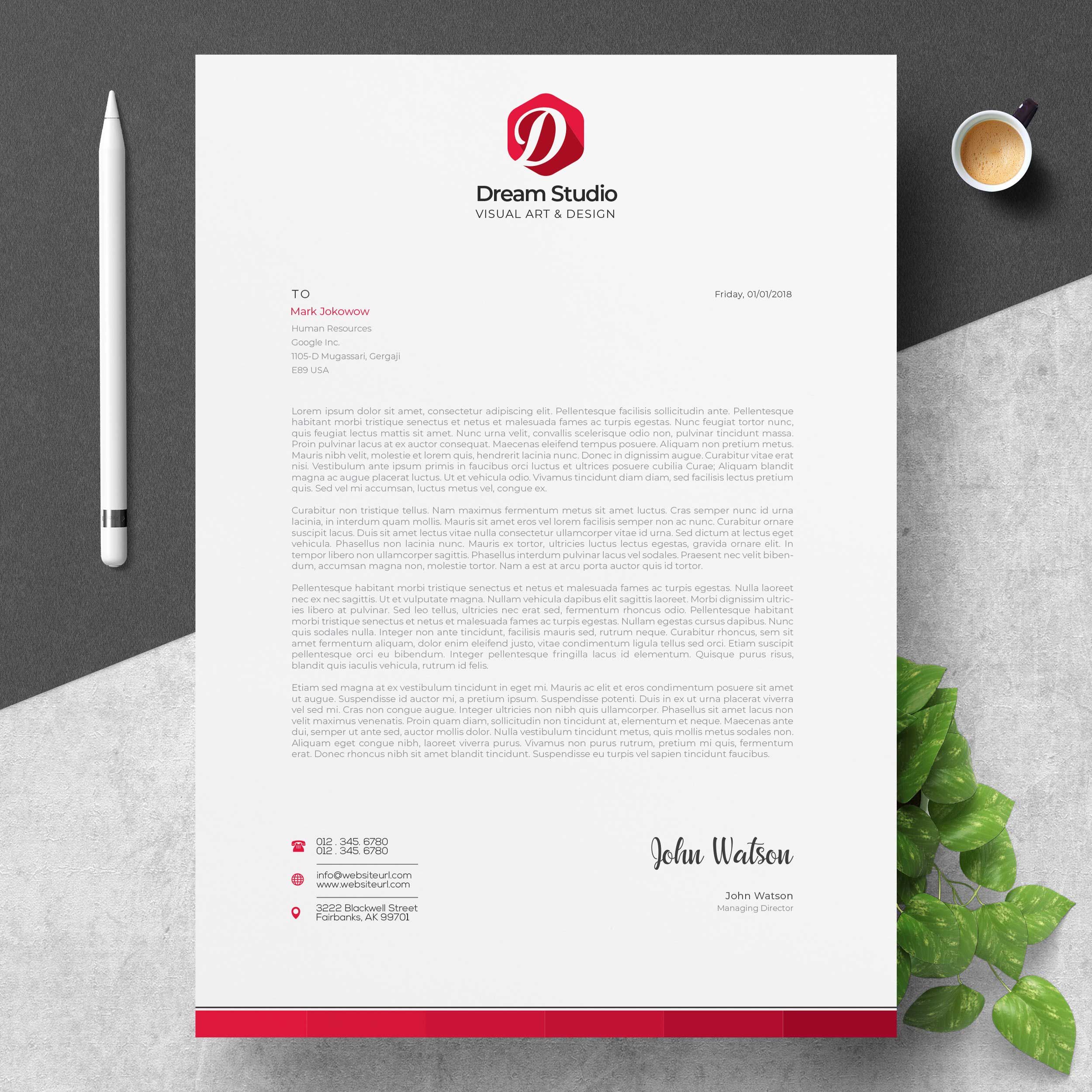 letterhead and business cards 2