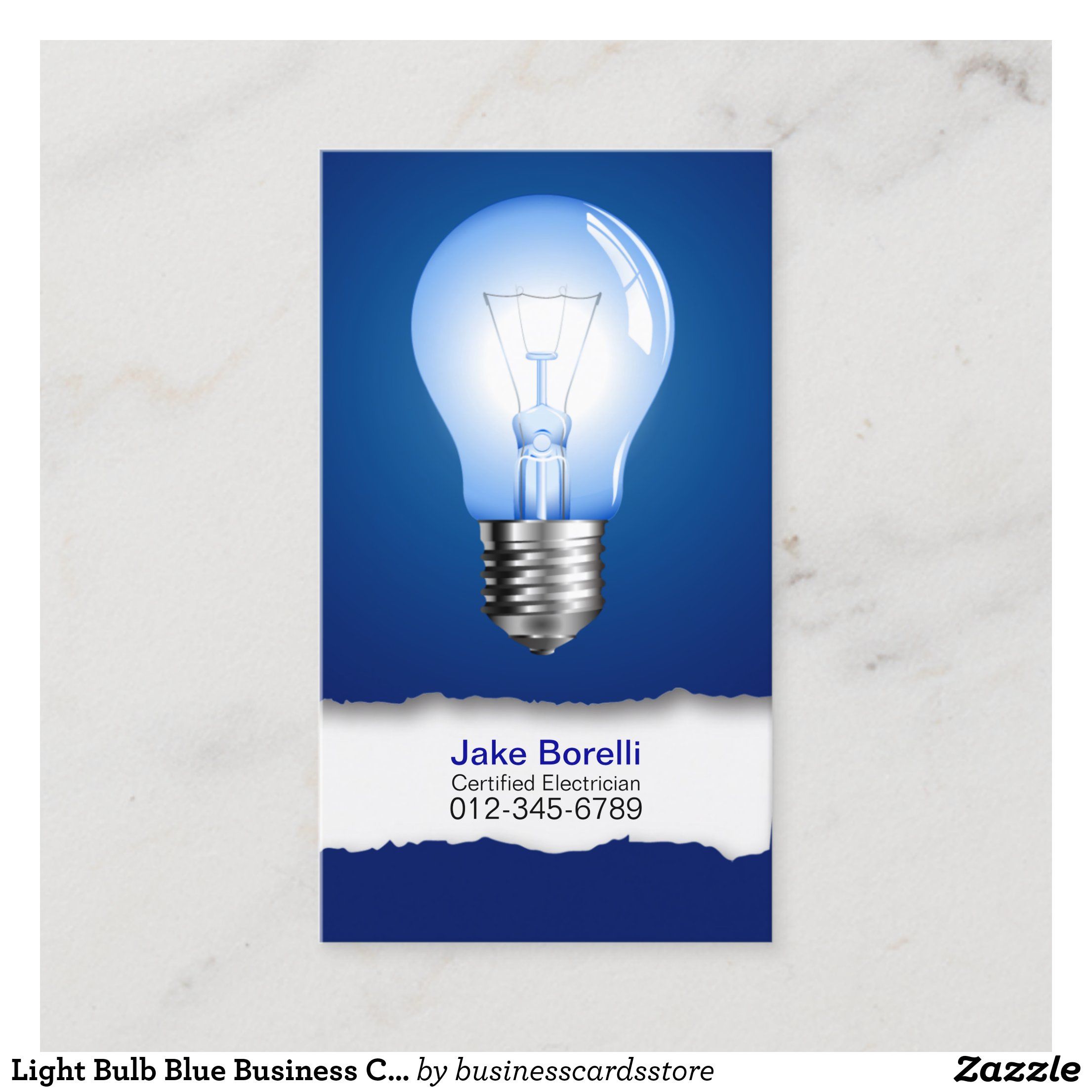 light bulb business cards 1