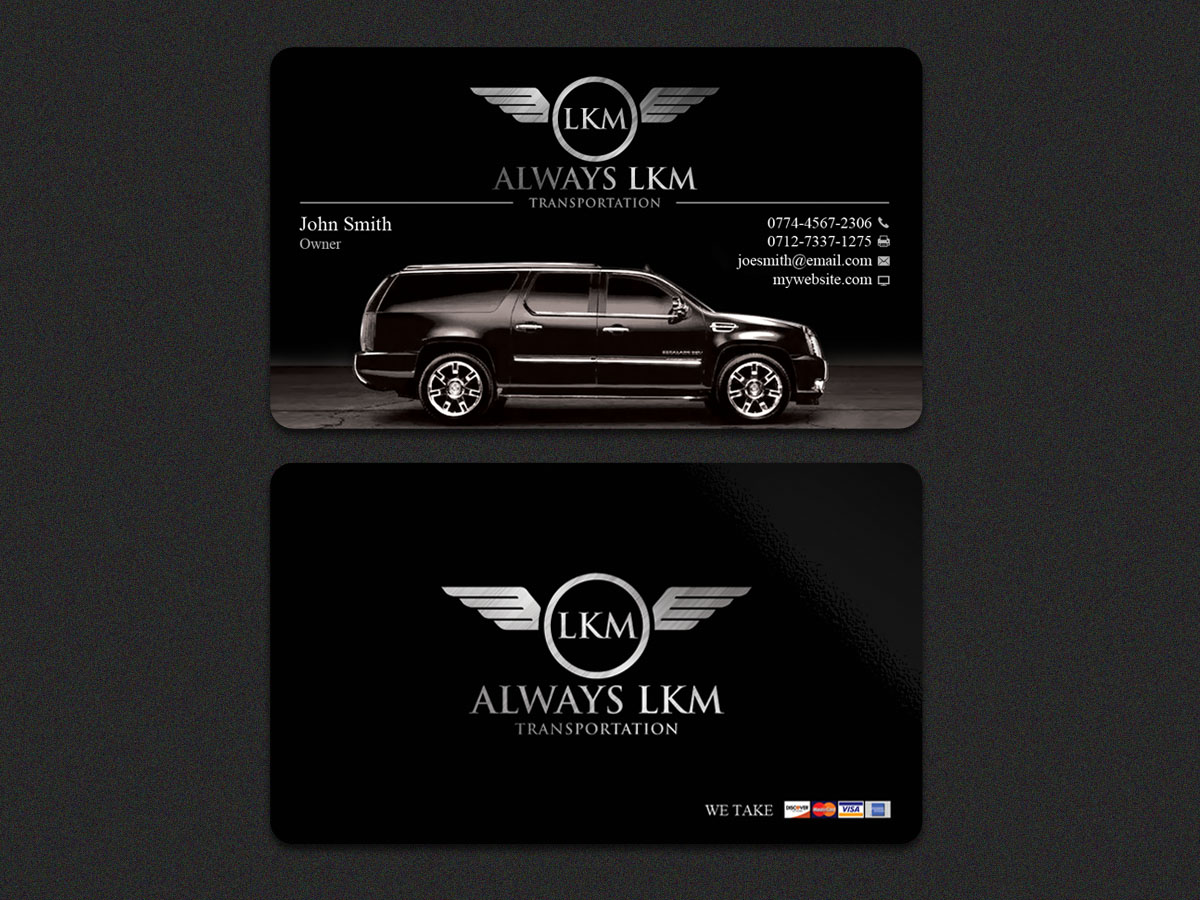 limousine business cards template 1