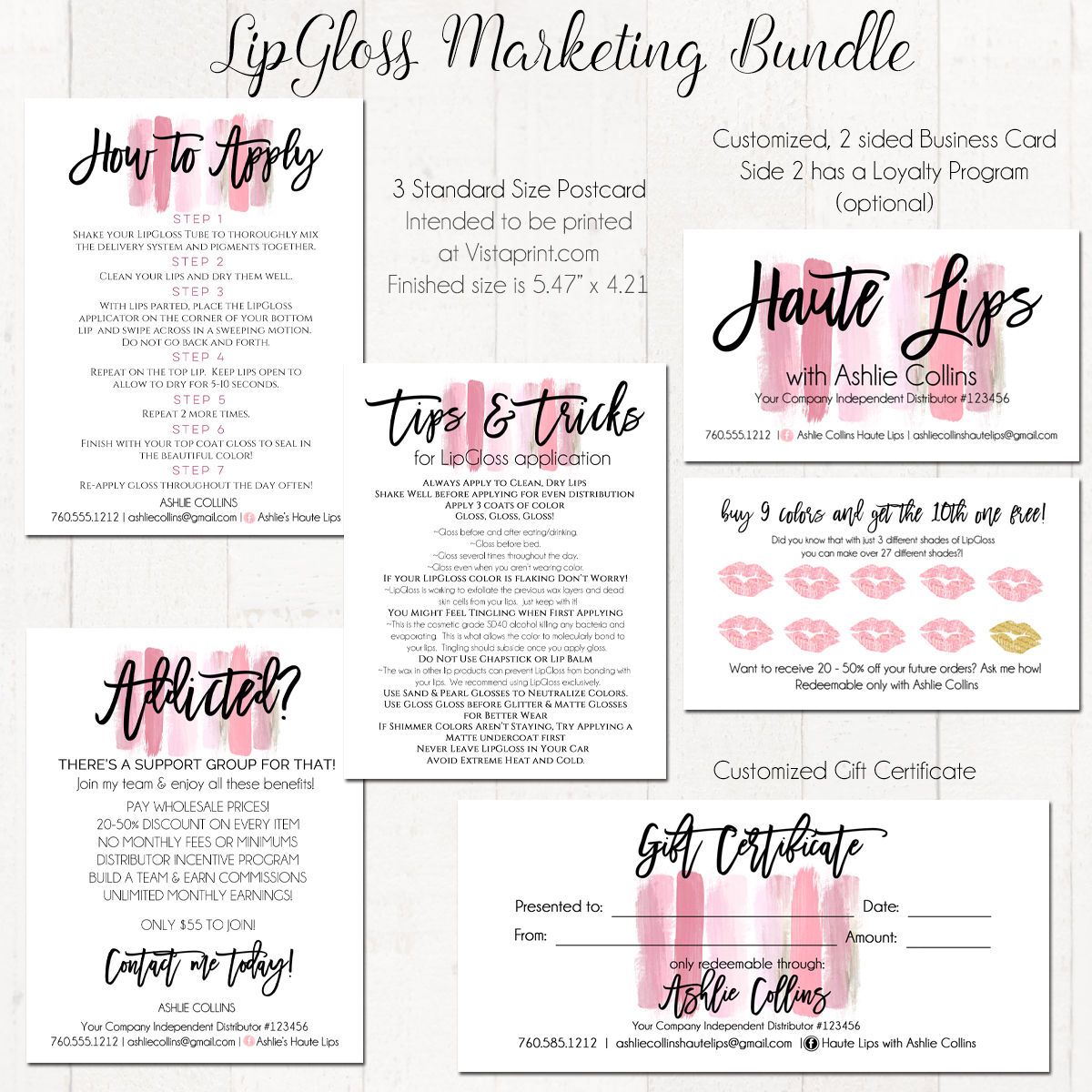 lip gloss business cards ideas 8