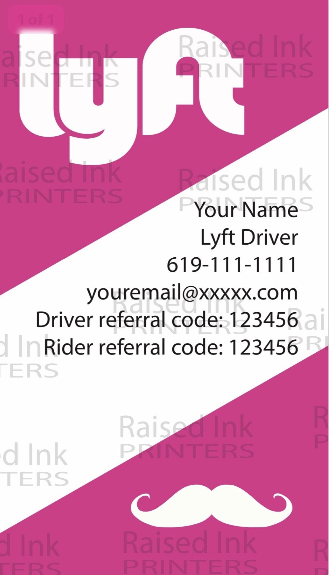 lyft business cards template 4