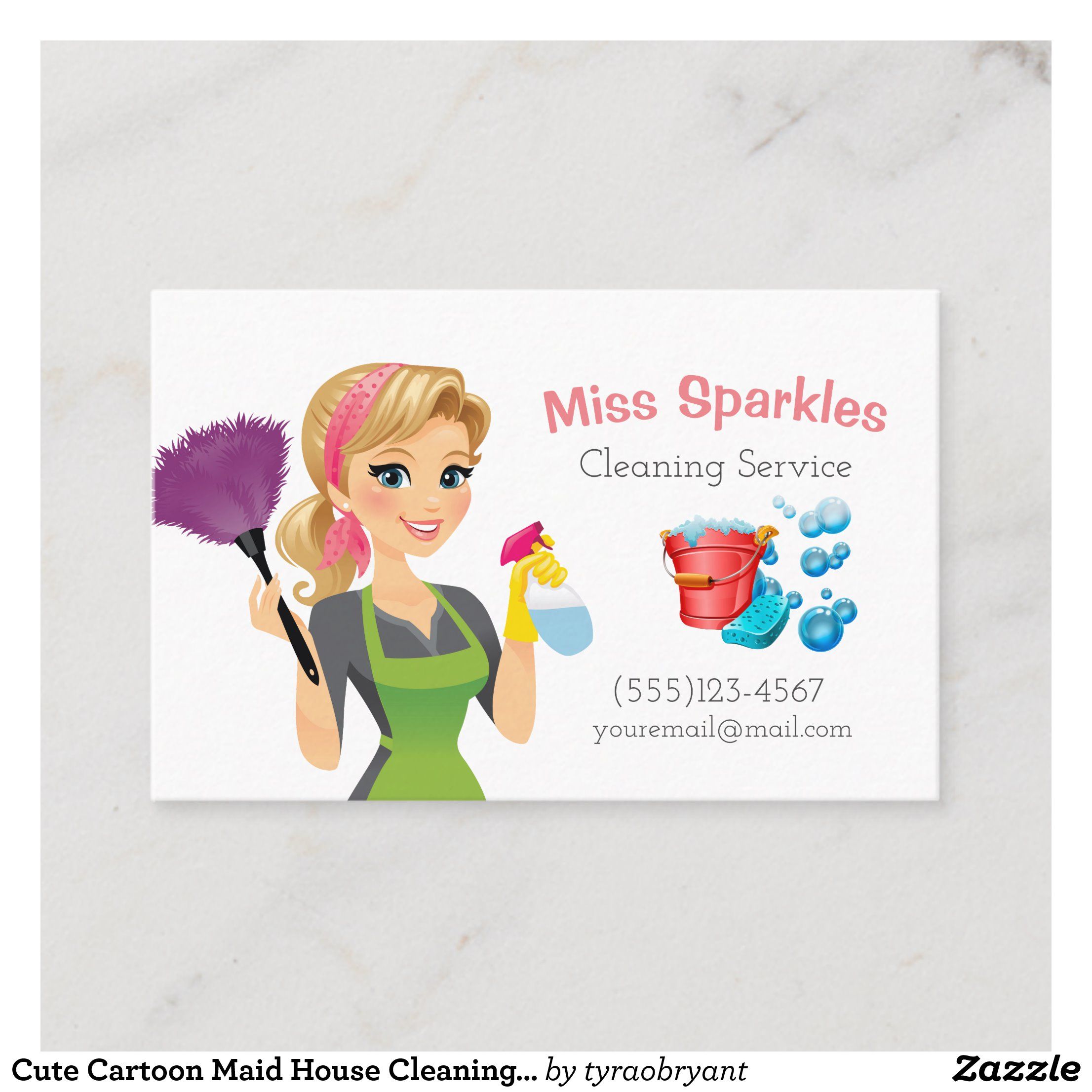 maid services business cards 2