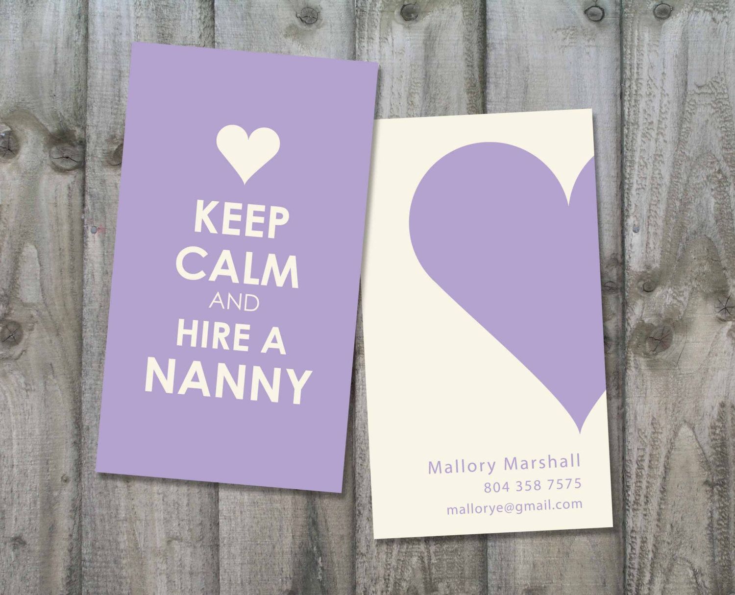 make your own babysitting business cards 1