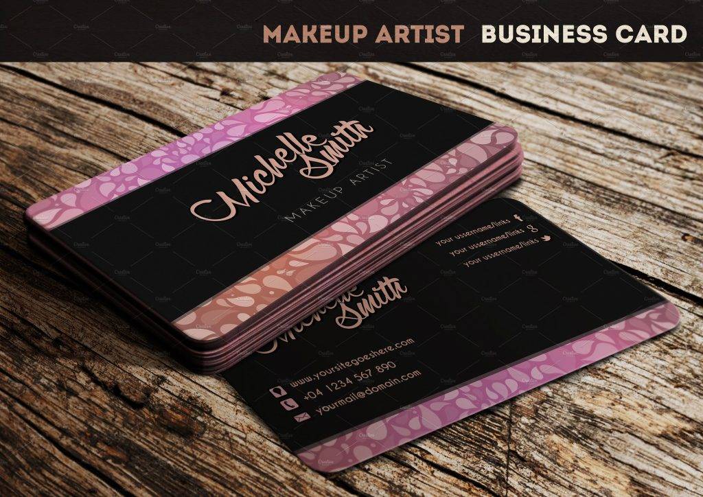 makeup artists business cards examples 1