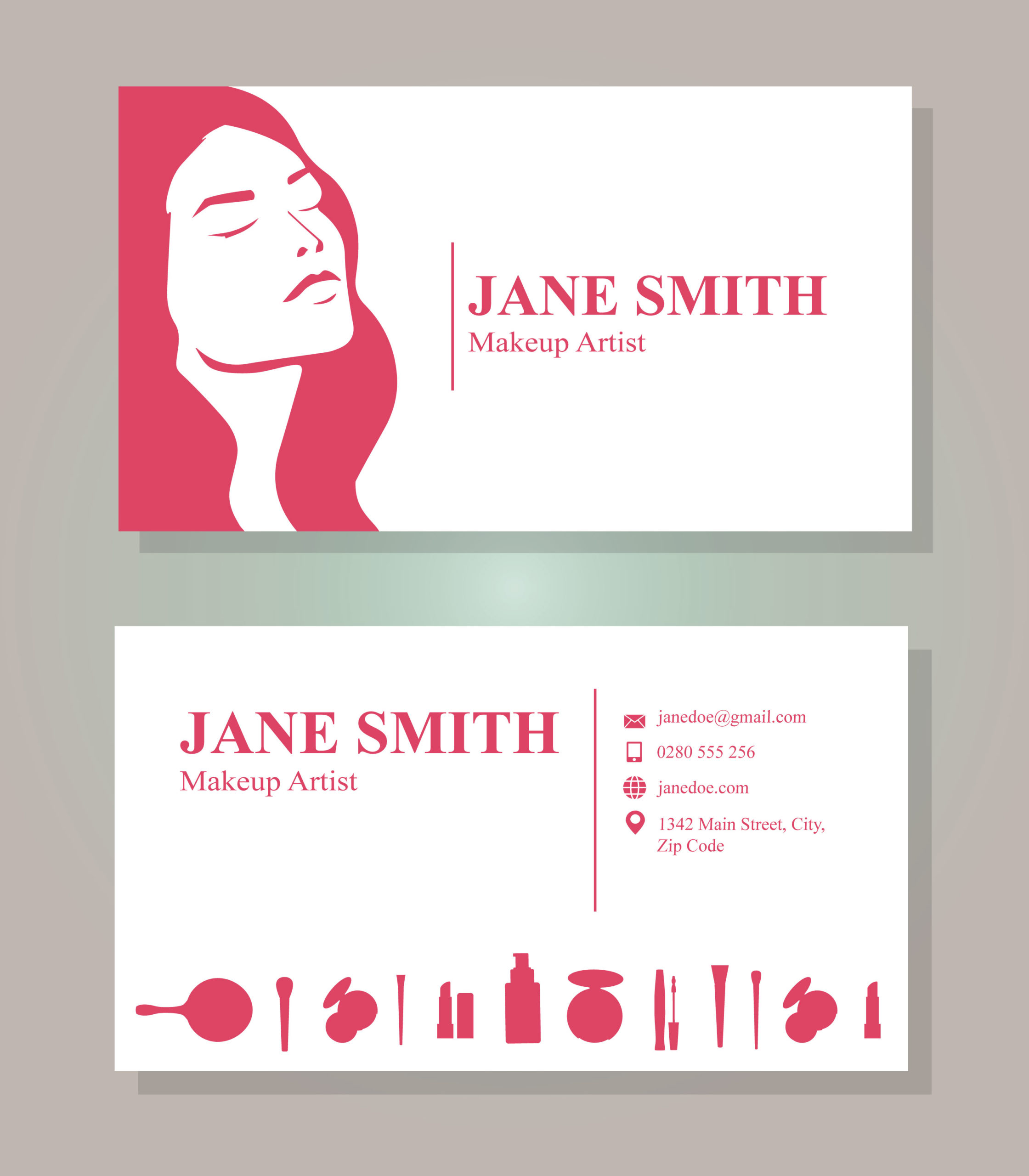 makeup artists business cards examples 3