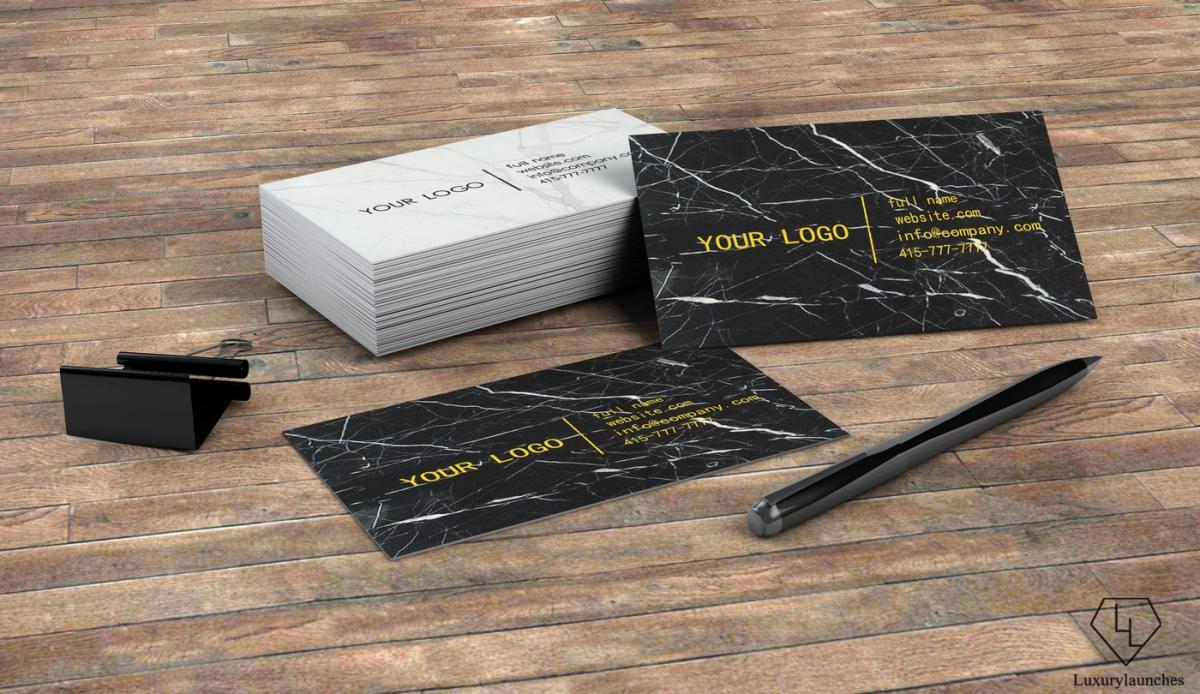marble business cards 1