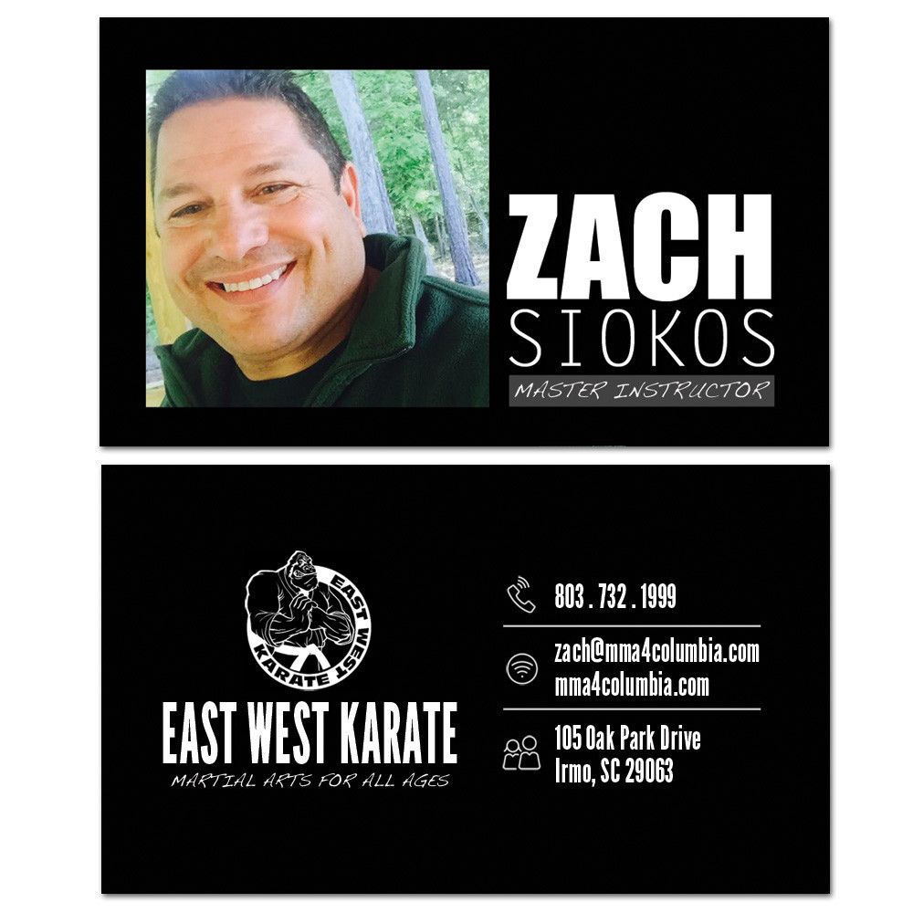 martial arts business cards 2