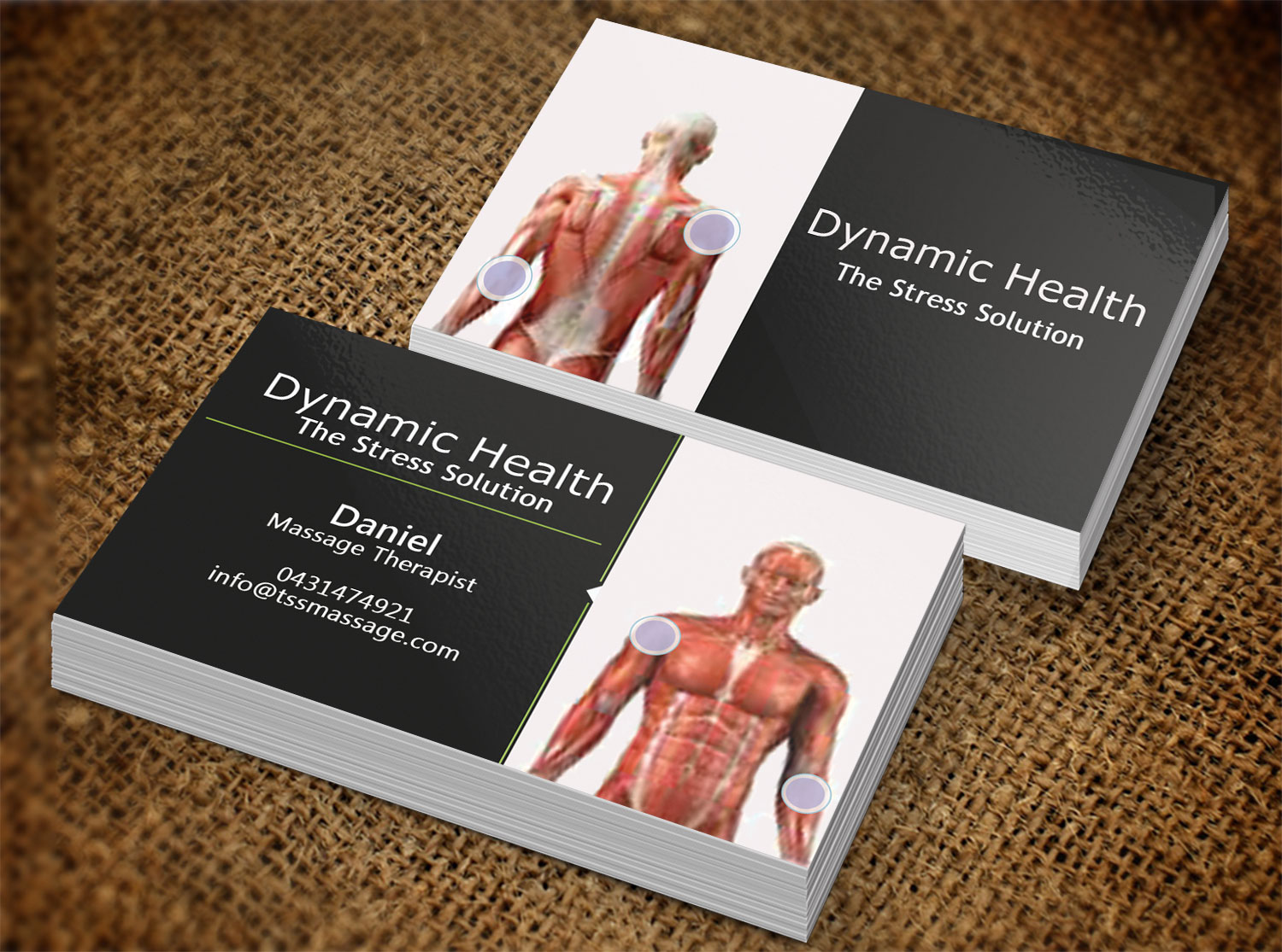 massage therapy business cards 1