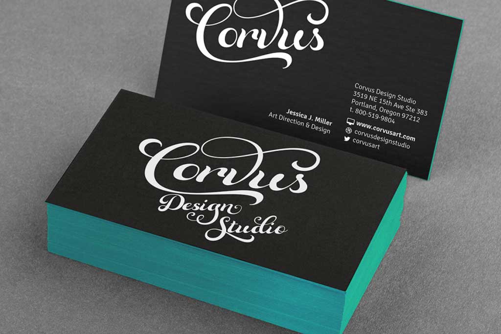 matte business cards with glossy text 1