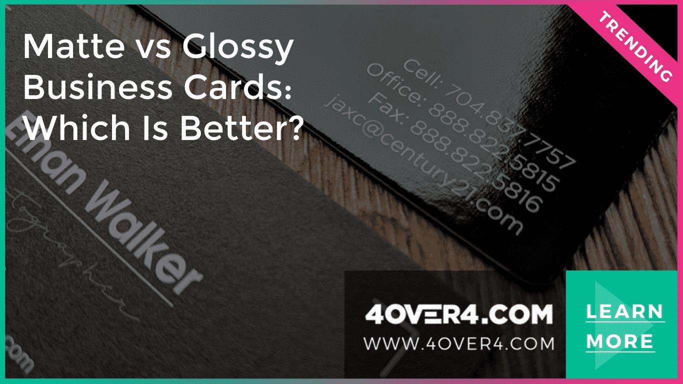 matte finish business cards vs glossy 1