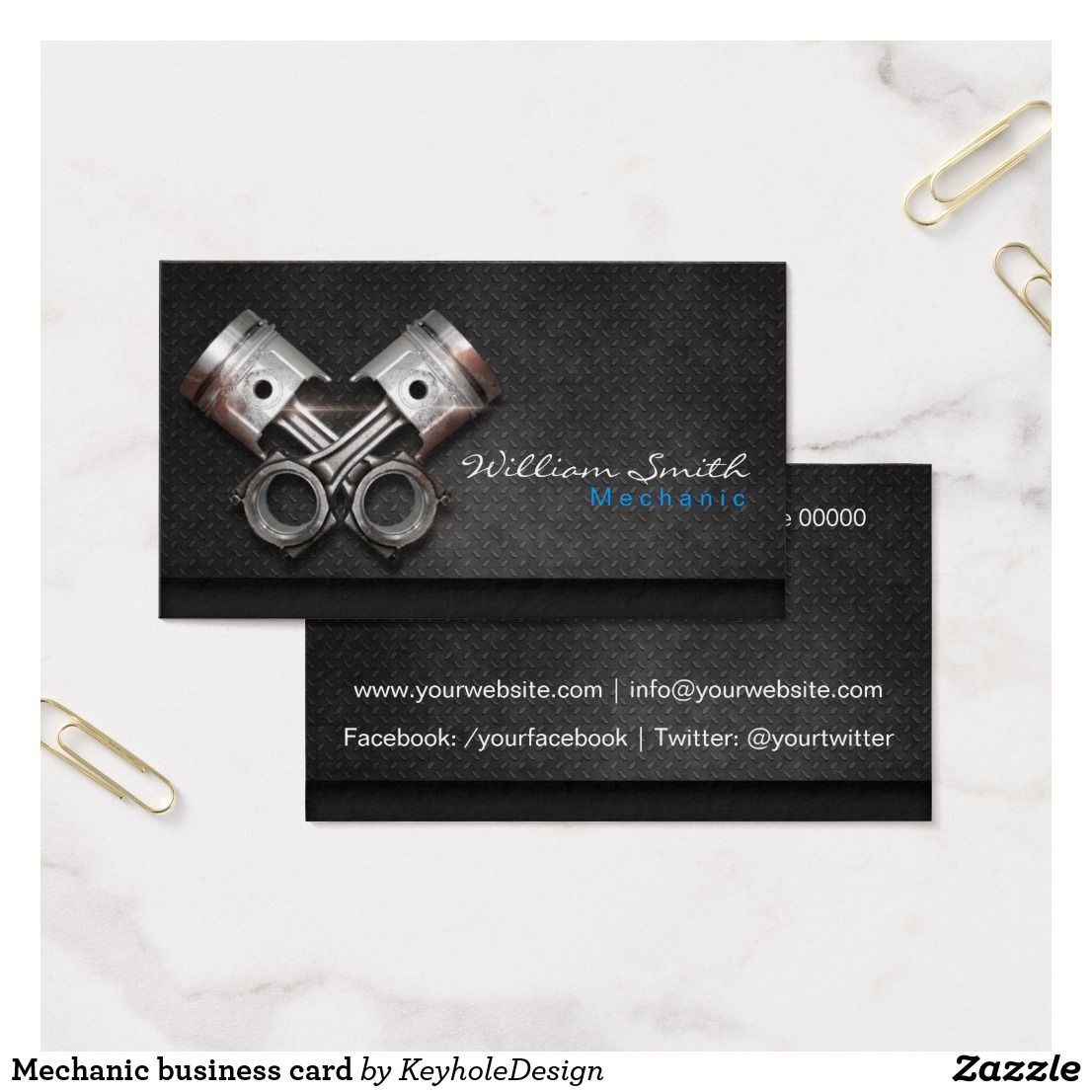 mechanic shop business cards 3
