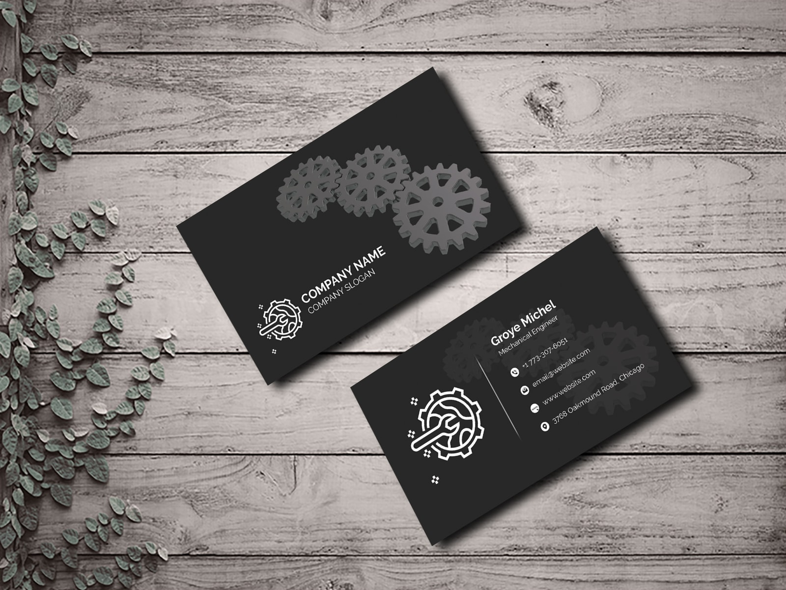 mechanical engineer business cards 2