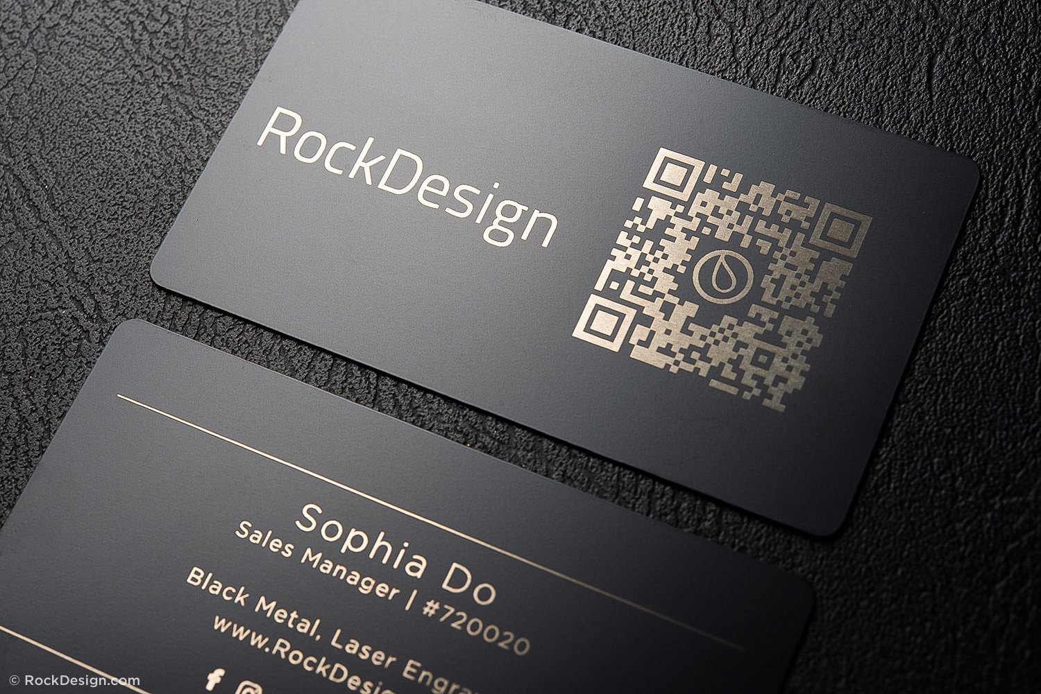 metal business cards with qr code 1