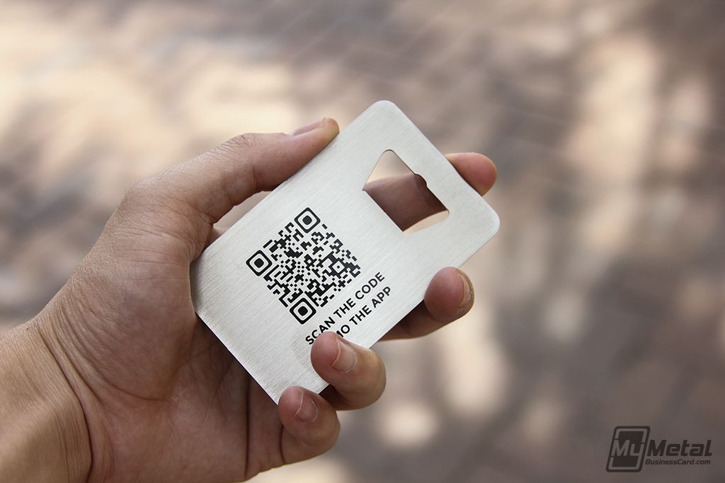 metal business cards with qr code 3