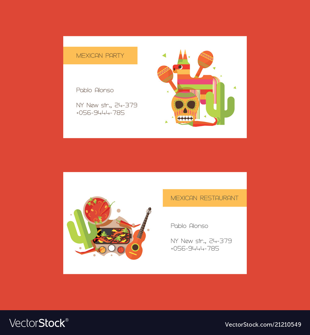 mexican restaurant business cards 2