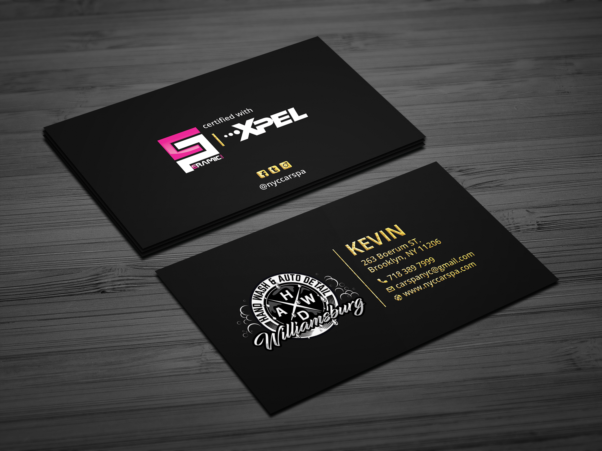 mobile car detailing business cards 3