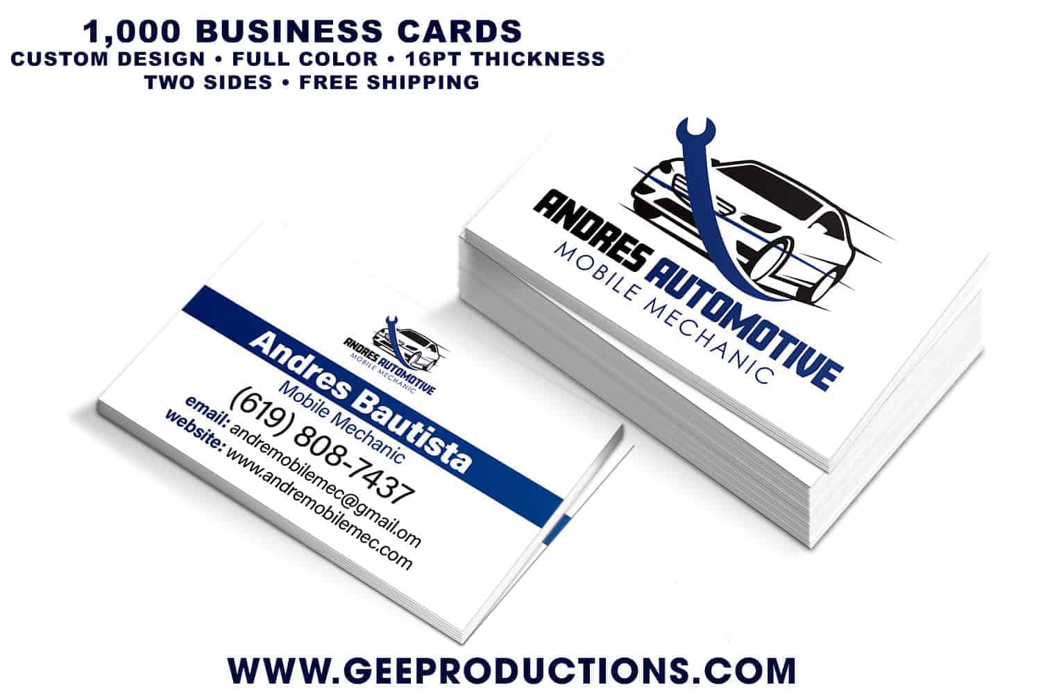 mobile mechanic business cards 2