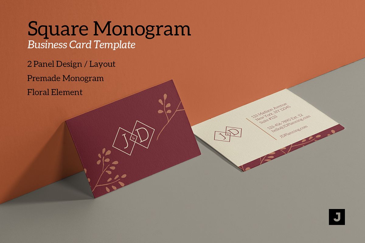 monogram business cards 2