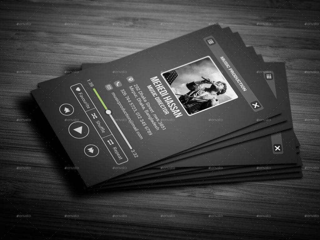 music artist business cards 2